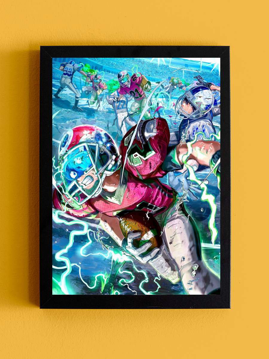 Anime Eyeshield Anime Tablo Siyah Çerçeveli Yüksek Kalite Anime Duvar Poster Tablo - En İyi Fiyatlarla