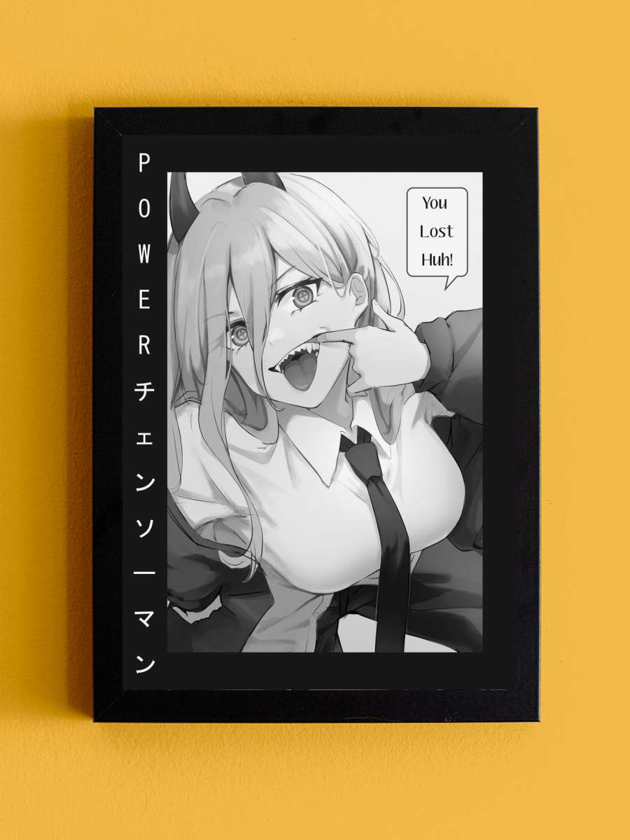 Anime Girl Power Anime Tablo Siyah Çerçeveli Yüksek Kalite Anime Duvar Poster Tablo - En İyi Fiyatlarla