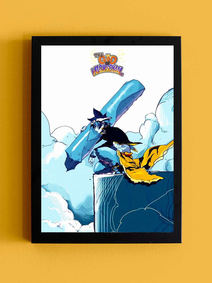 Anime God of Highschool Anime Tablo Siyah Çerçeveli Yüksek Kalite Anime Duvar Poster Tablo - En İyi Fiyatlarla