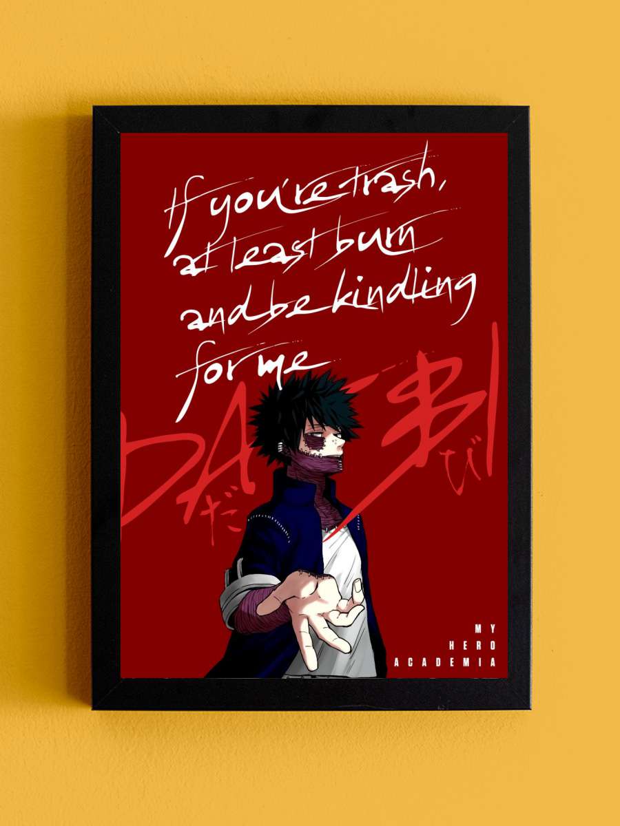 Anime Hero Academia Dabi Anime Tablo Siyah Çerçeveli Yüksek Kalite Anime Duvar Poster Tablo - En İyi Fiyatlarla