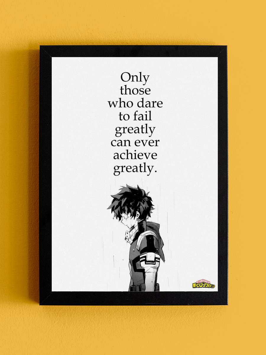 Anime Hero Academia Deku Anime Tablo Siyah Çerçeveli Yüksek Kalite Anime Duvar Poster Tablo - En İyi Fiyatlarla