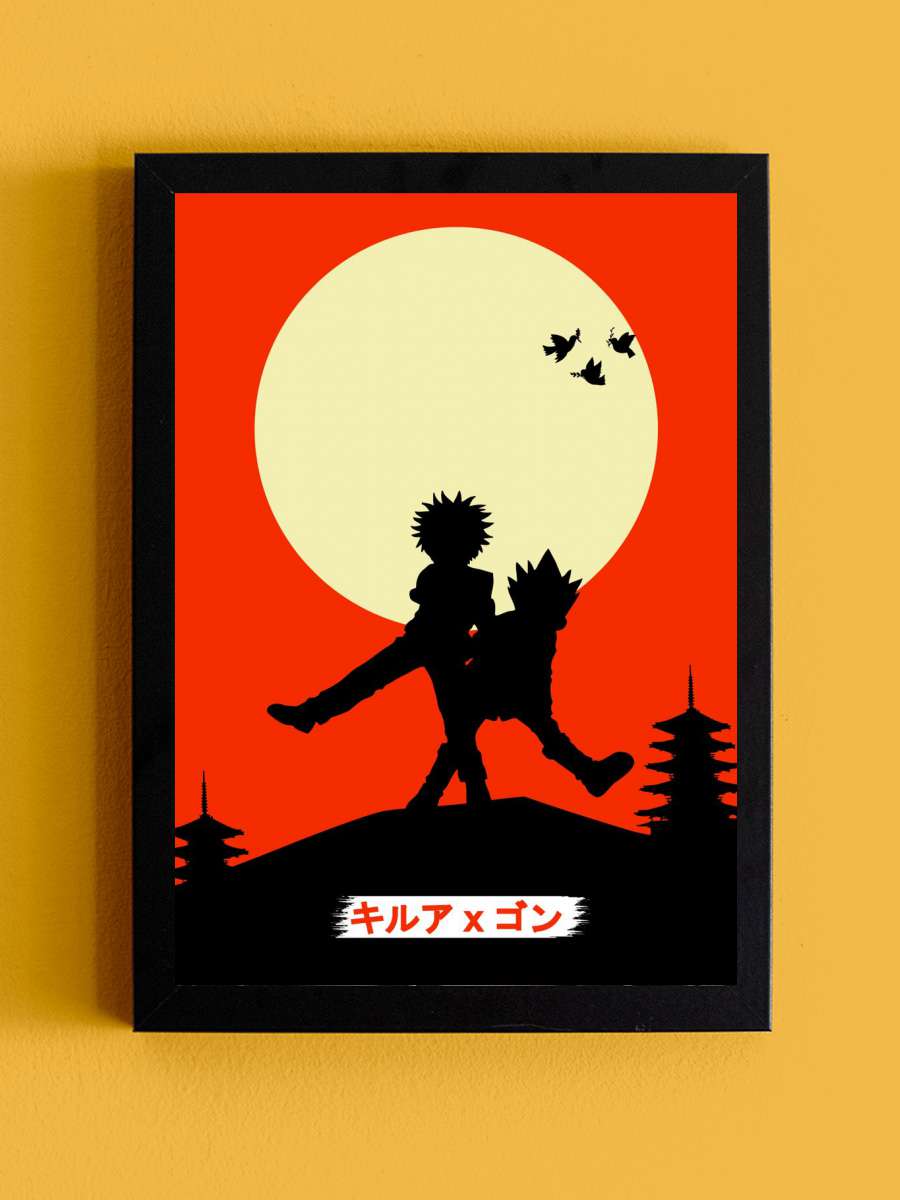 Anime Hunter Anime Tablo Siyah Çerçeveli Yüksek Kalite Anime Duvar Poster Tablo - En İyi Fiyatlarla