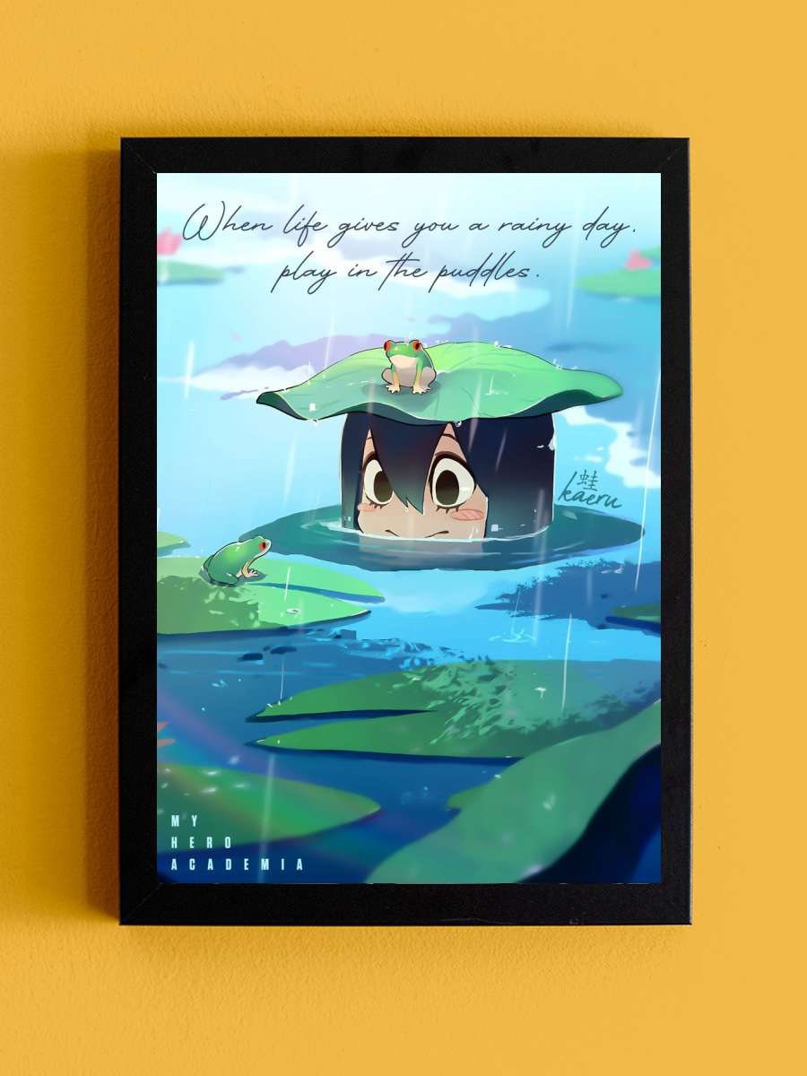 Anime Manga Hero Academia Anime Tablo Siyah Çerçeveli Yüksek Kalite Anime Duvar Poster Tablo - En İyi Fiyatlarla