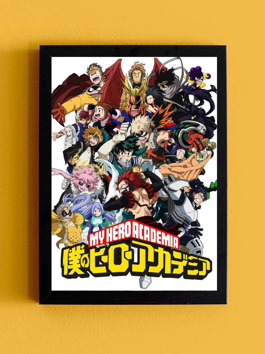 Anime My Hero Academia Anime Tablo Siyah Çerçeveli Yüksek Kalite Anime Duvar Poster Tablo - En İyi Fiyatlarla