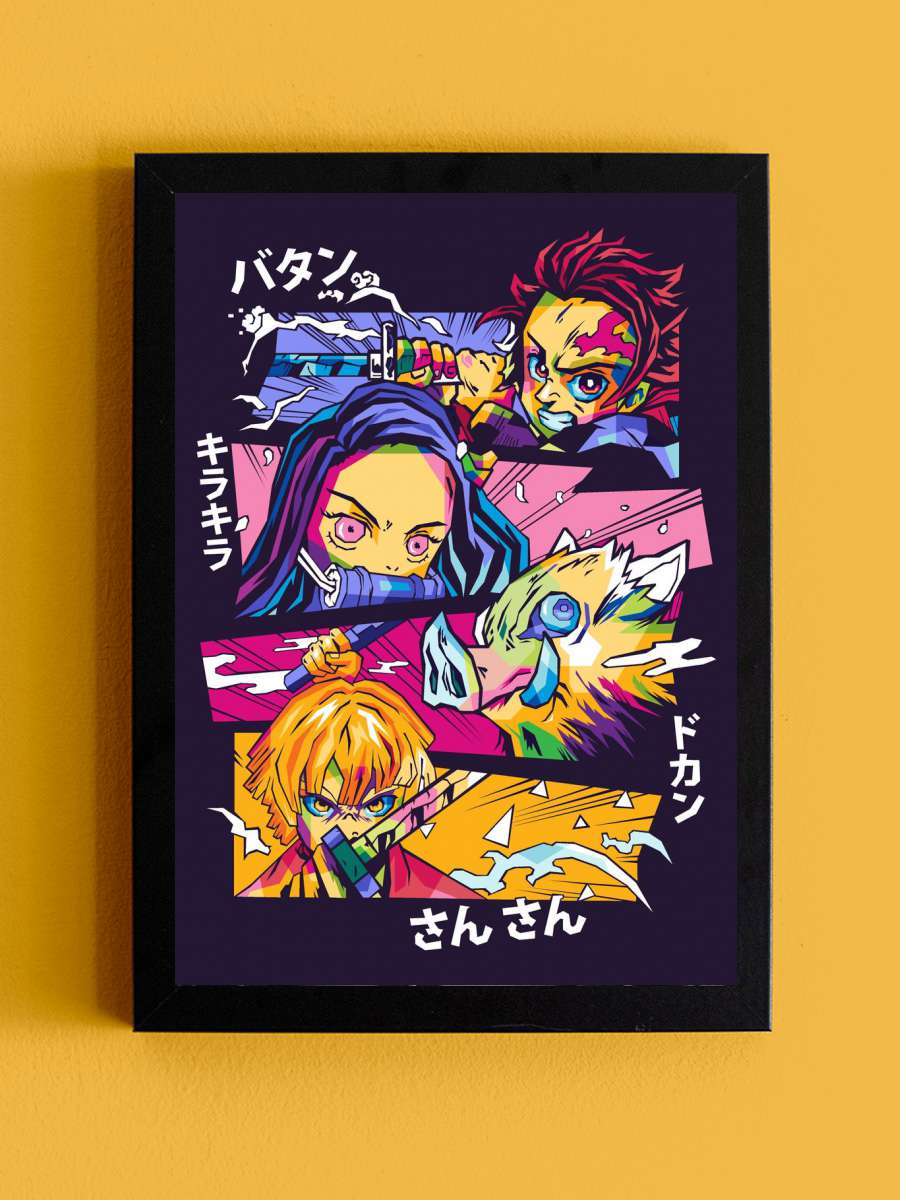 Anime Pop Art Anime Tablo Siyah Çerçeveli Yüksek Kalite Anime Duvar Poster Tablo - En İyi Fiyatlarla