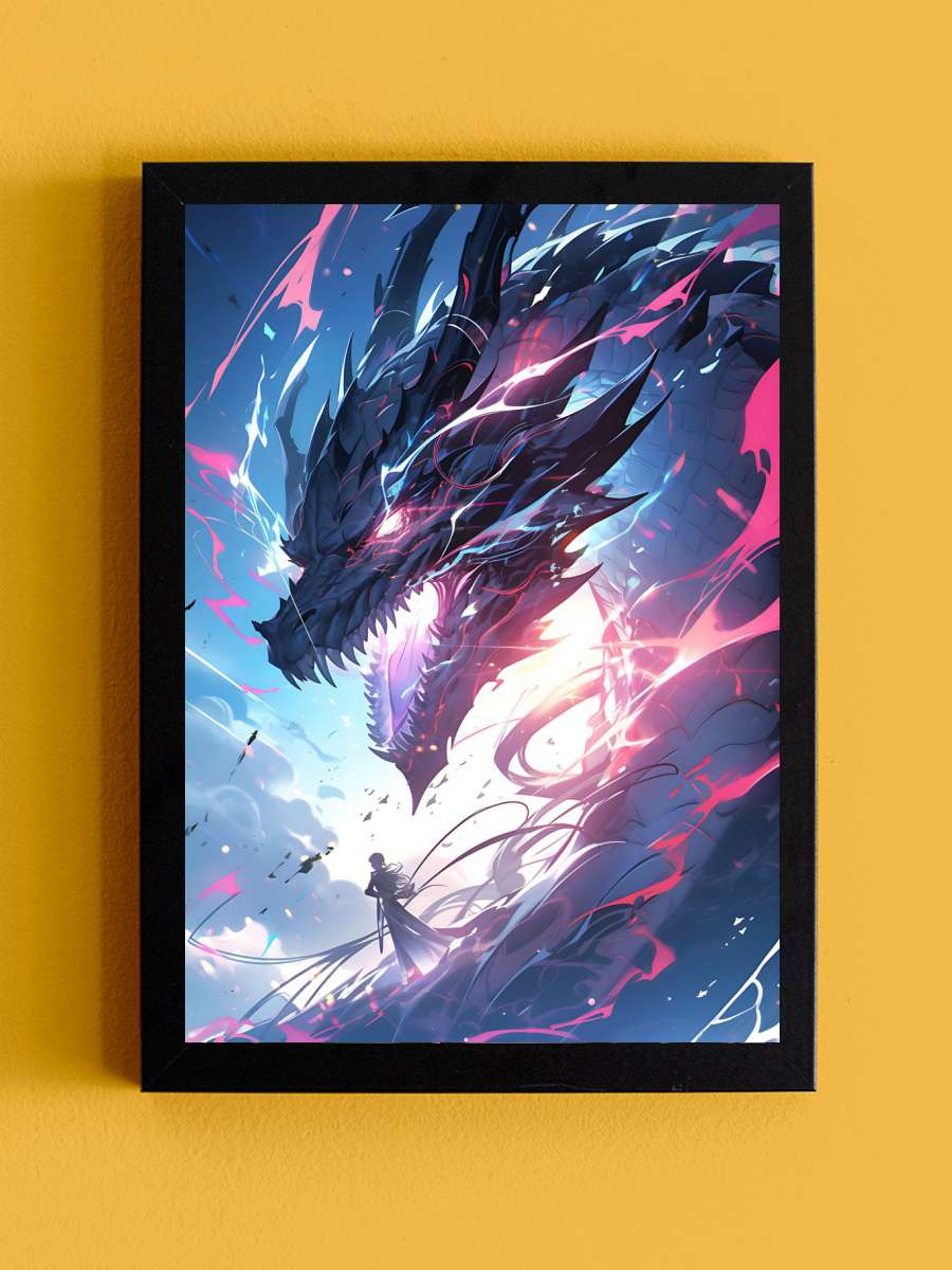 Anime Riding the Dragon Anime Tablo Siyah Çerçeveli Yüksek Kalite Anime Duvar Poster Tablo - En İyi Fiyatlarla