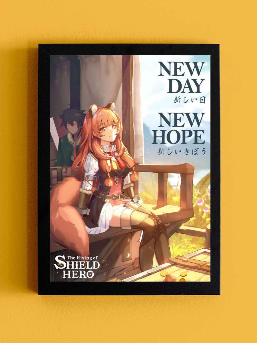 Anime Shield Hero Naofumi Anime Tablo Siyah Çerçeveli Yüksek Kalite Anime Duvar Poster Tablo - En İyi Fiyatlarla