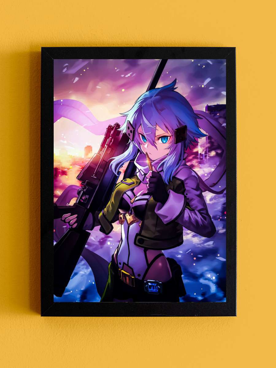 Anime Sword Art Online Anime Tablo Siyah Çerçeveli Yüksek Kalite Anime Duvar Poster Tablo - En İyi Fiyatlarla