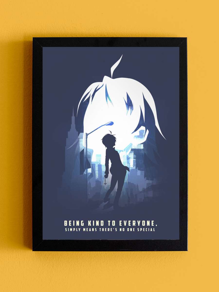 Araragi Koyomi Anime Tablo Siyah Çerçeveli Yüksek Kalite Anime Duvar Poster Tablo - En İyi Fiyatlarla