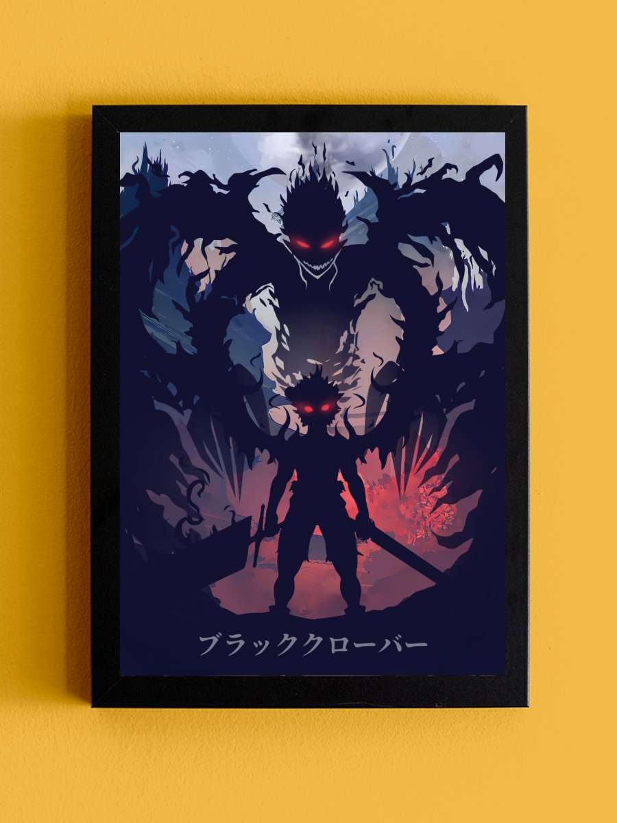 Asta Black Clover Anime Anime Tablo Siyah Çerçeveli Yüksek Kalite Anime Duvar Poster Tablo - En İyi Fiyatlarla