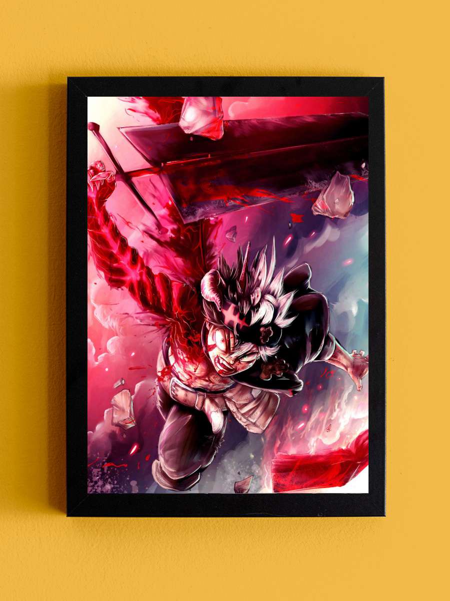 Asta Black Clover Anime Tablo Siyah Çerçeveli Yüksek Kalite Anime Duvar Poster Tablo - En İyi Fiyatlarla
