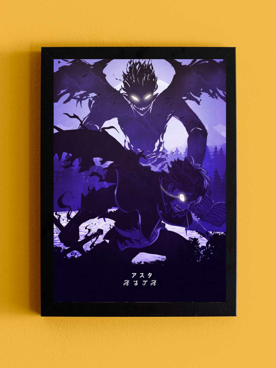 Asta Black Clover Anime Tablo Siyah Çerçeveli Yüksek Kalite Anime Duvar Poster Tablo - En İyi Fiyatlarla