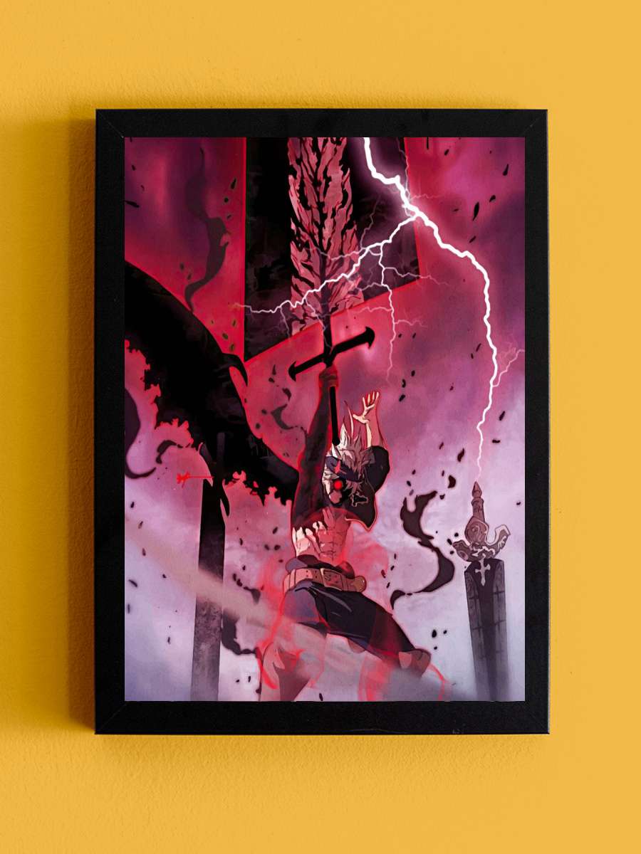 Asta Black Clover Anime Tablo Siyah Çerçeveli Yüksek Kalite Anime Duvar Poster Tablo - En İyi Fiyatlarla