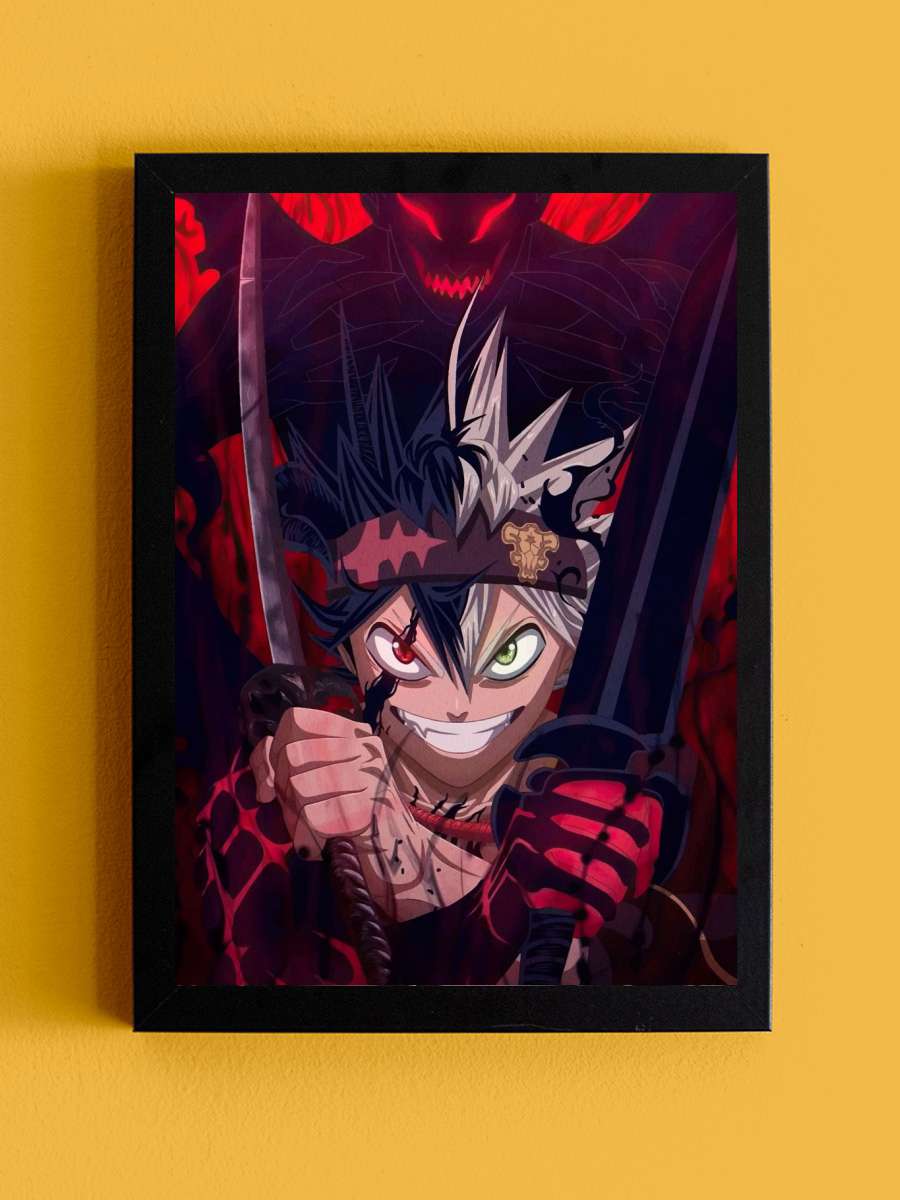 Asta Black Clover Anime Tablo Siyah Çerçeveli Yüksek Kalite Anime Duvar Poster Tablo - En İyi Fiyatlarla