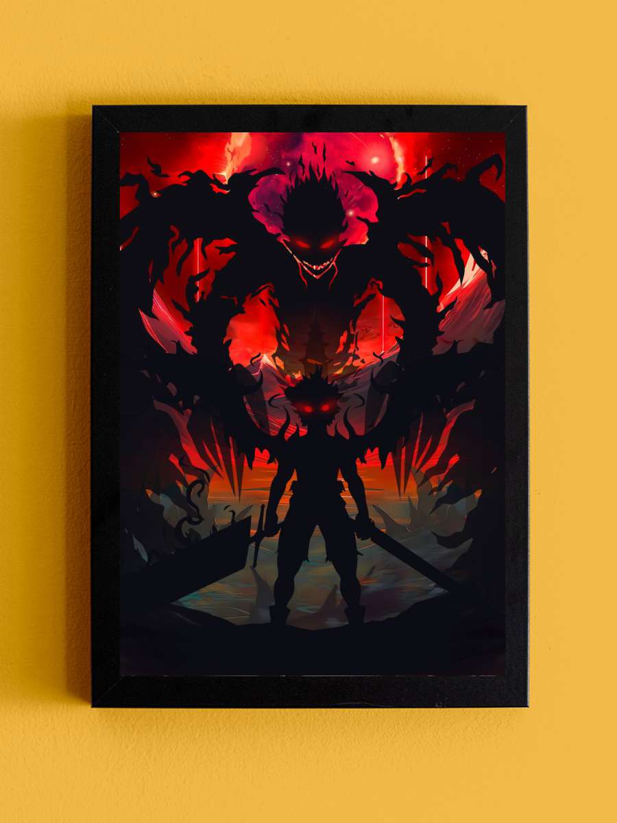 Asta Demon Black Clover Anime Tablo Siyah Çerçeveli Yüksek Kalite Anime Duvar Poster Tablo - En İyi Fiyatlarla