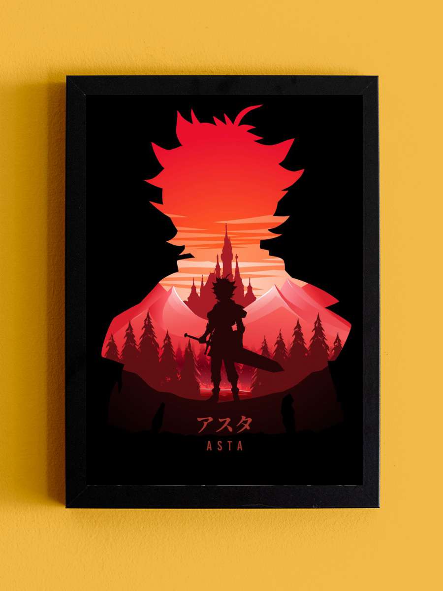 Asta Anime Tablo Siyah Çerçeveli Yüksek Kalite Anime Duvar Poster Tablo - En İyi Fiyatlarla