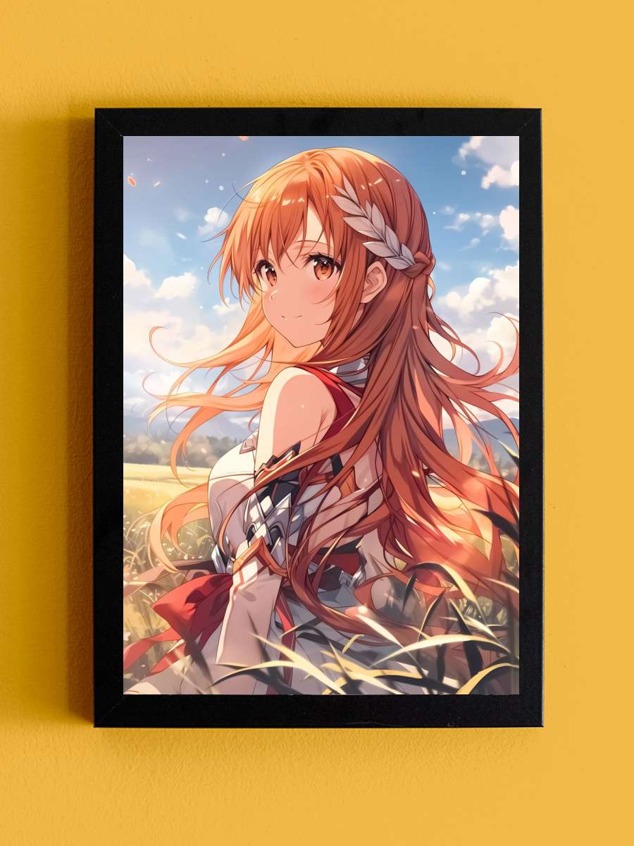 Asuna Sword Art Online Anime Tablo Siyah Çerçeveli Yüksek Kalite Anime Duvar Poster Tablo - En İyi Fiyatlarla