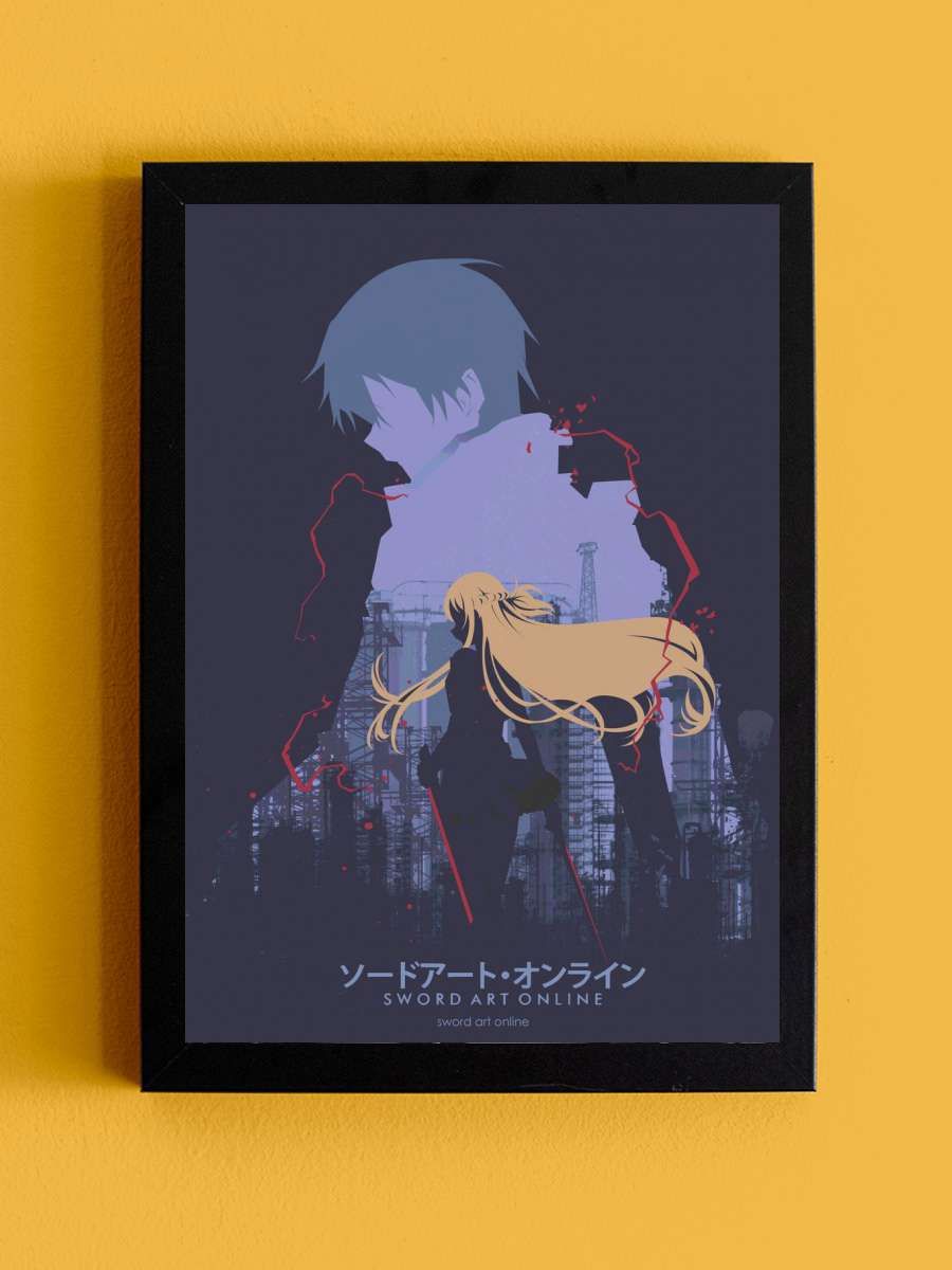 Asuna x Kirito Anime Tablo Siyah Çerçeveli Yüksek Kalite Anime Duvar Poster Tablo - En İyi Fiyatlarla