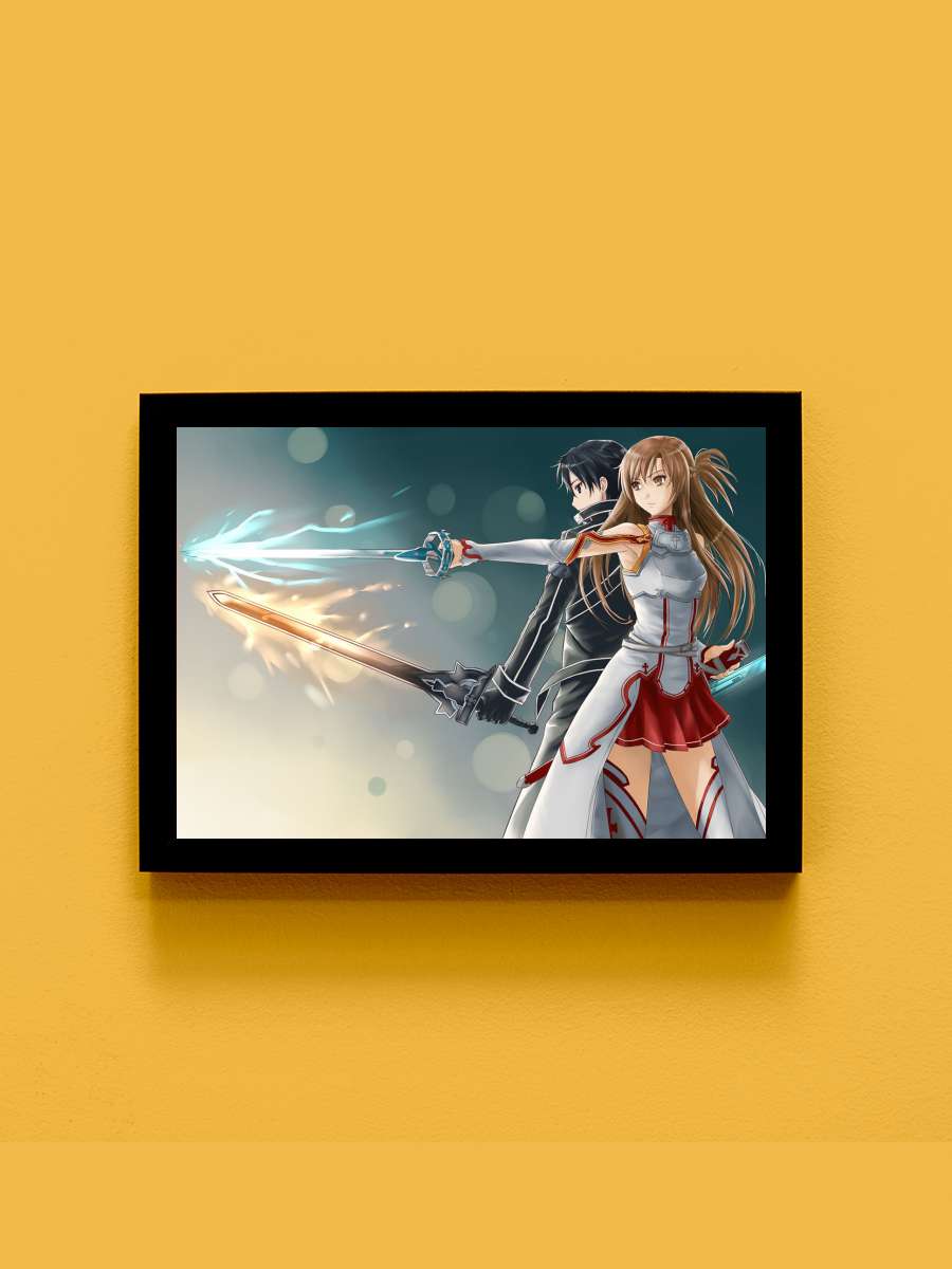 Asuna Yuuki Anime Tablo Siyah Çerçeveli Yüksek Kalite Anime Duvar Poster Tablo - En İyi Fiyatlarla