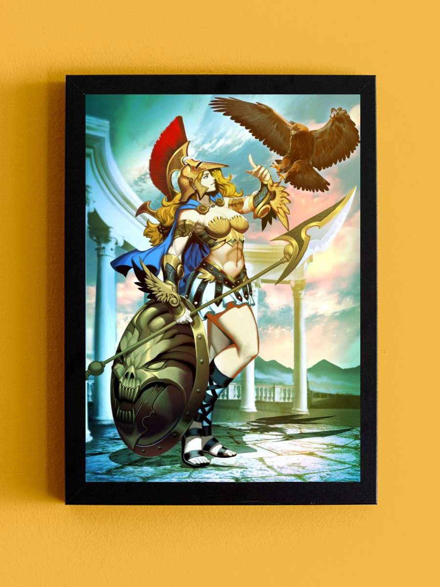 Athena Mythalix Anime Tablo Siyah Çerçeveli Yüksek Kalite Anime Duvar Poster Tablo - En İyi Fiyatlarla