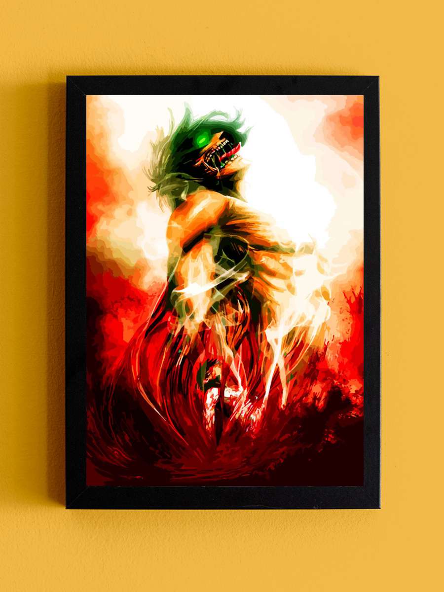 attack on titan anime Anime Tablo Siyah Çerçeveli Yüksek Kalite Anime Duvar Poster Tablo - En İyi Fiyatlarla