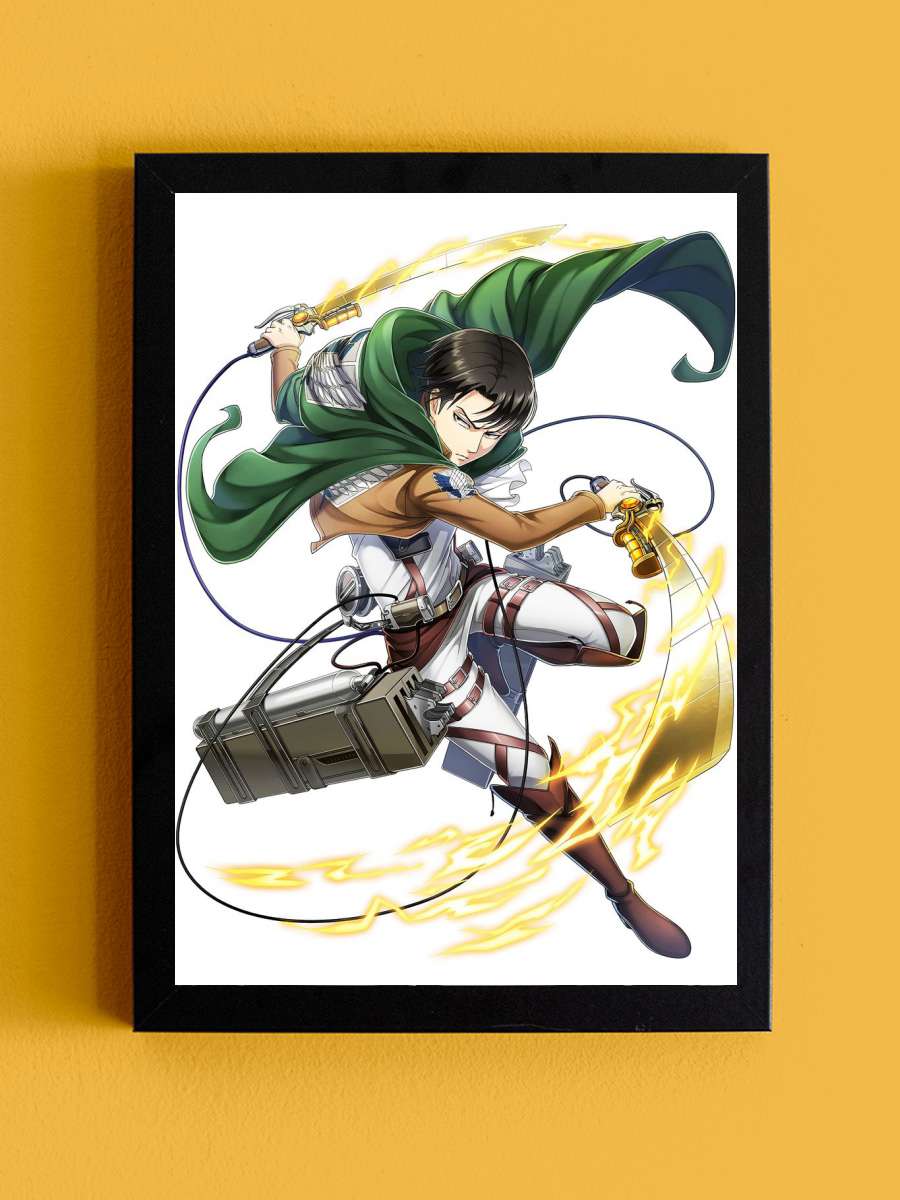 Attack On Titan Anime Anime Tablo Siyah Çerçeveli Yüksek Kalite Anime Duvar Poster Tablo - En İyi Fiyatlarla