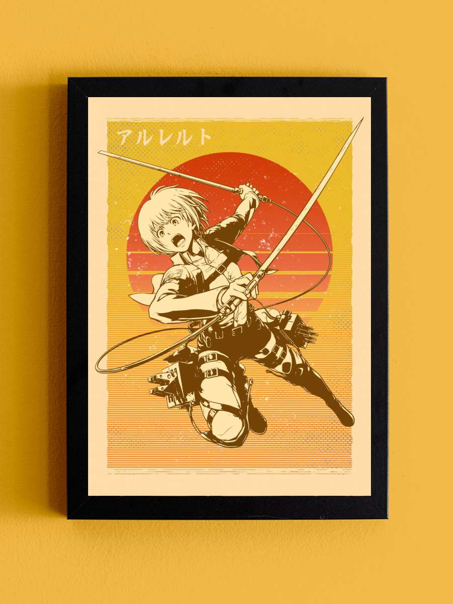 Attack On Titan Anime Tablo Siyah Çerçeveli Yüksek Kalite Anime Duvar Poster Tablo - En İyi Fiyatlarla