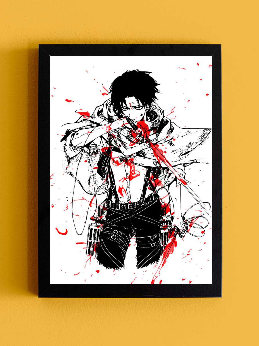 Attack on titan Anime Tablo Siyah Çerçeveli Yüksek Kalite Anime Duvar Poster Tablo - En İyi Fiyatlarla