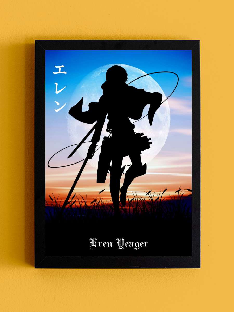 Attack on titan Anime Tablo Siyah Çerçeveli Yüksek Kalite Anime Duvar Poster Tablo - En İyi Fiyatlarla