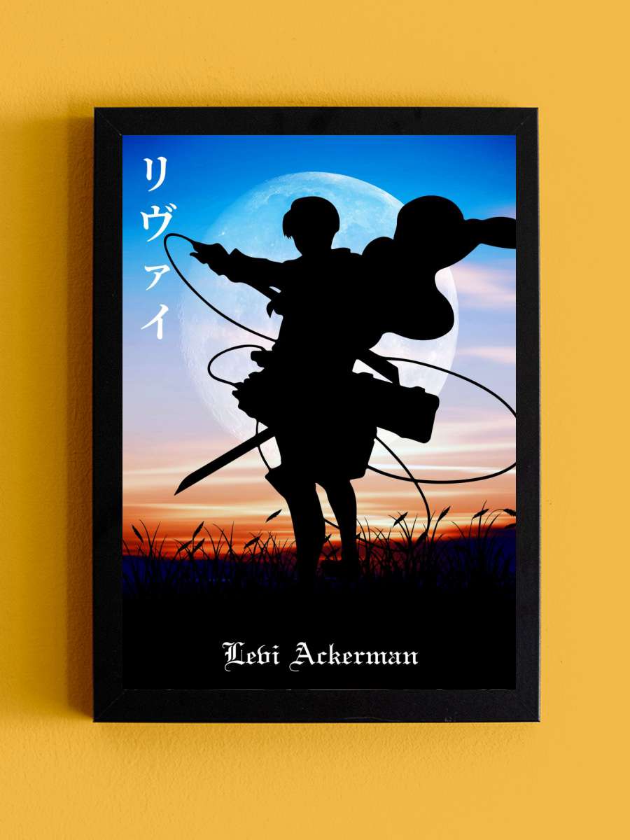 Attack on titan Anime Tablo Siyah Çerçeveli Yüksek Kalite Anime Duvar Poster Tablo - En İyi Fiyatlarla