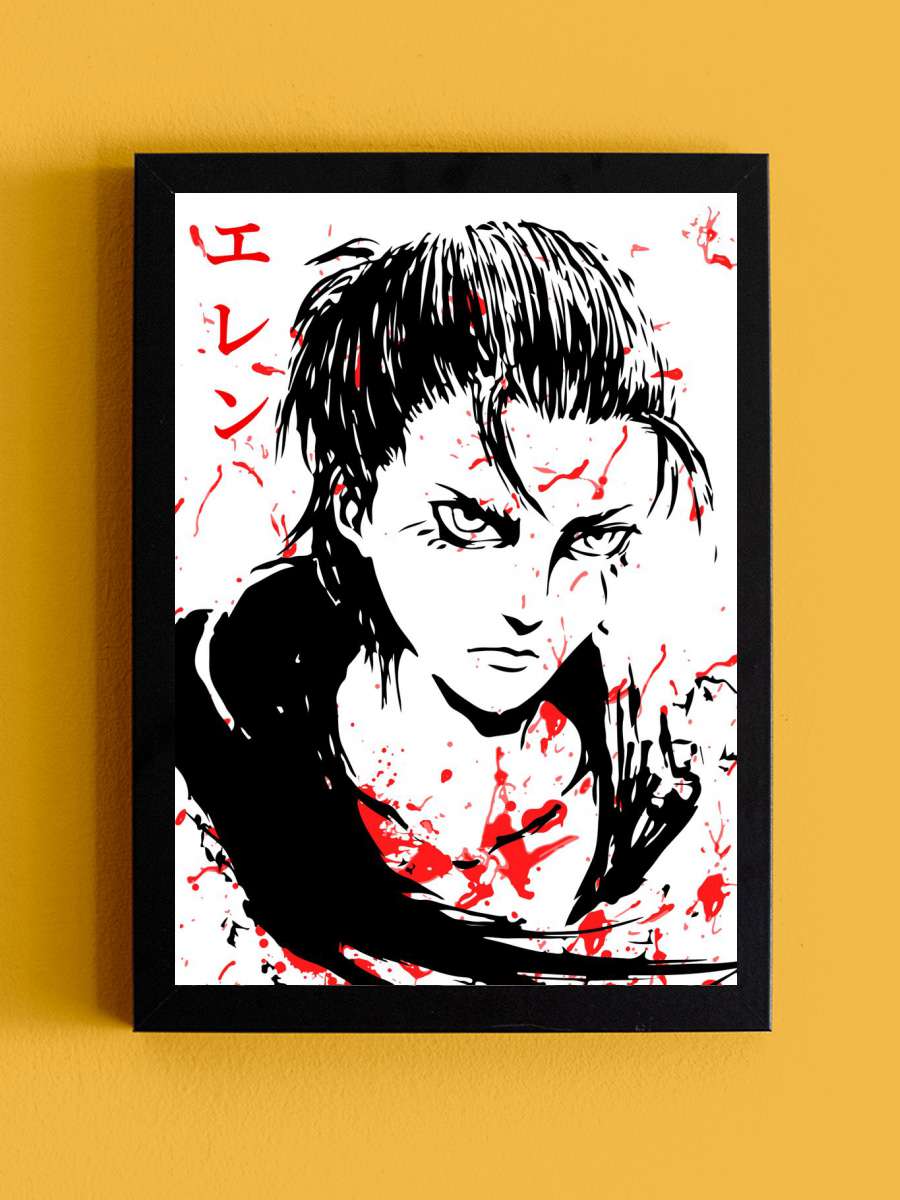 Attack on titan Anime Tablo Siyah Çerçeveli Yüksek Kalite Anime Duvar Poster Tablo - En İyi Fiyatlarla