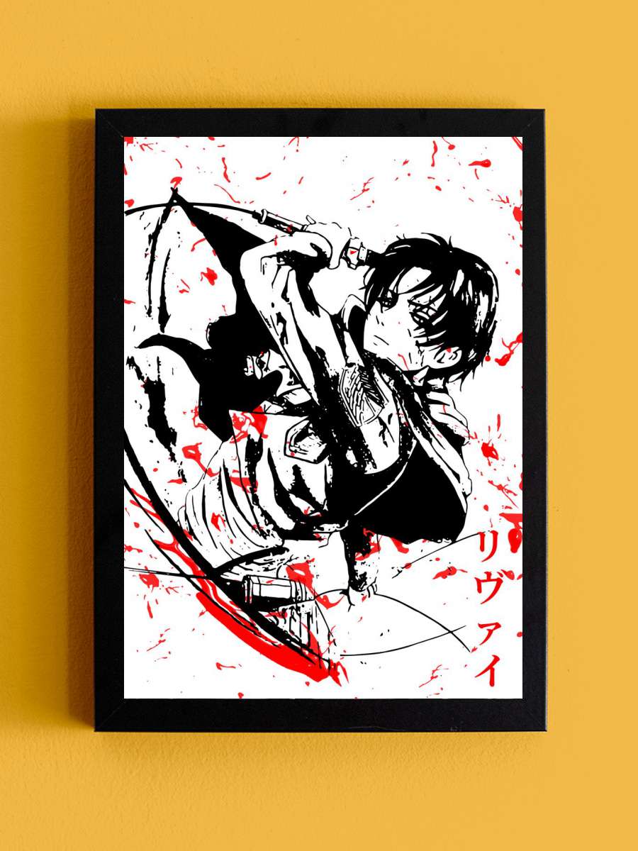 Attack on titan Anime Tablo Siyah Çerçeveli Yüksek Kalite Anime Duvar Poster Tablo - En İyi Fiyatlarla
