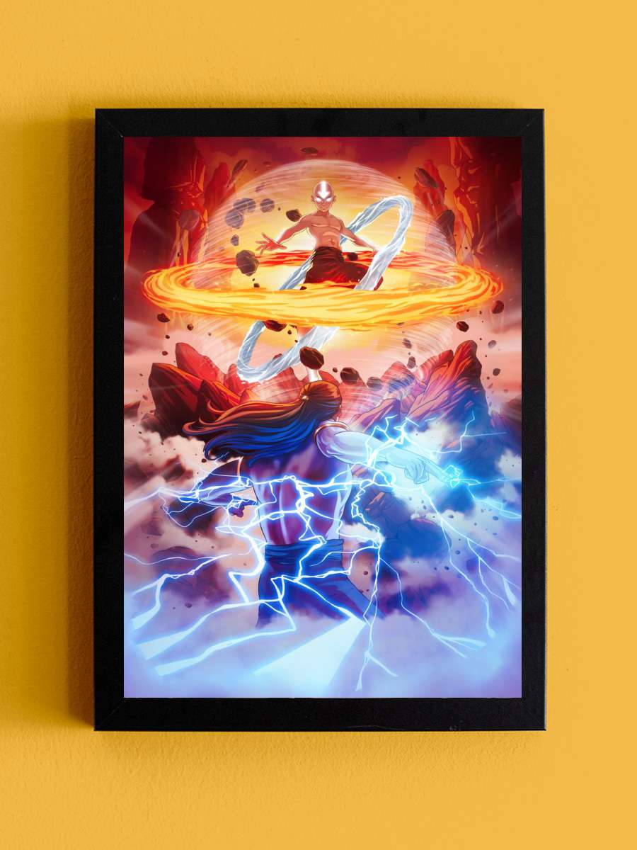 Avatar Aang vs Ozai Anime Tablo Siyah Çerçeveli Yüksek Kalite Anime Duvar Poster Tablo - En İyi Fiyatlarla