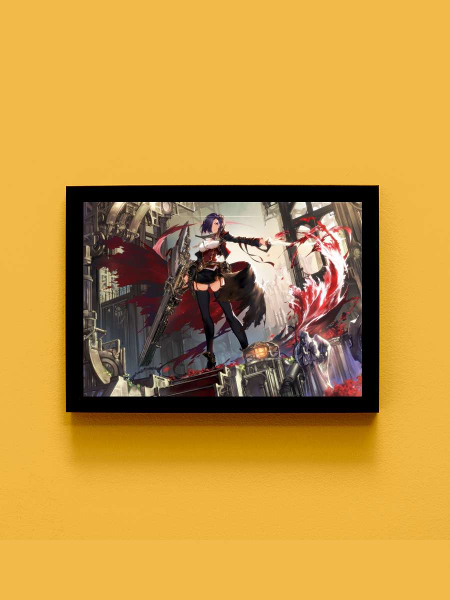 azur lane Anime Tablo Siyah Çerçeveli Yüksek Kalite Anime Duvar Poster Tablo - En İyi Fiyatlarla