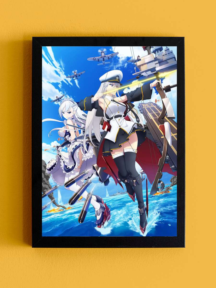 azur lane Anime Tablo Siyah Çerçeveli Yüksek Kalite Anime Duvar Poster Tablo - En İyi Fiyatlarla