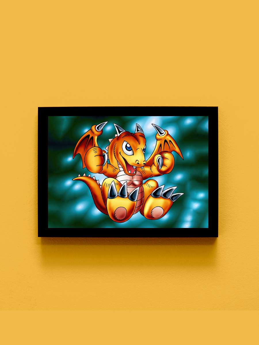 Baby Dragon Card Anime Tablo Siyah Çerçeveli Yüksek Kalite Anime Duvar Poster Tablo - En İyi Fiyatlarla