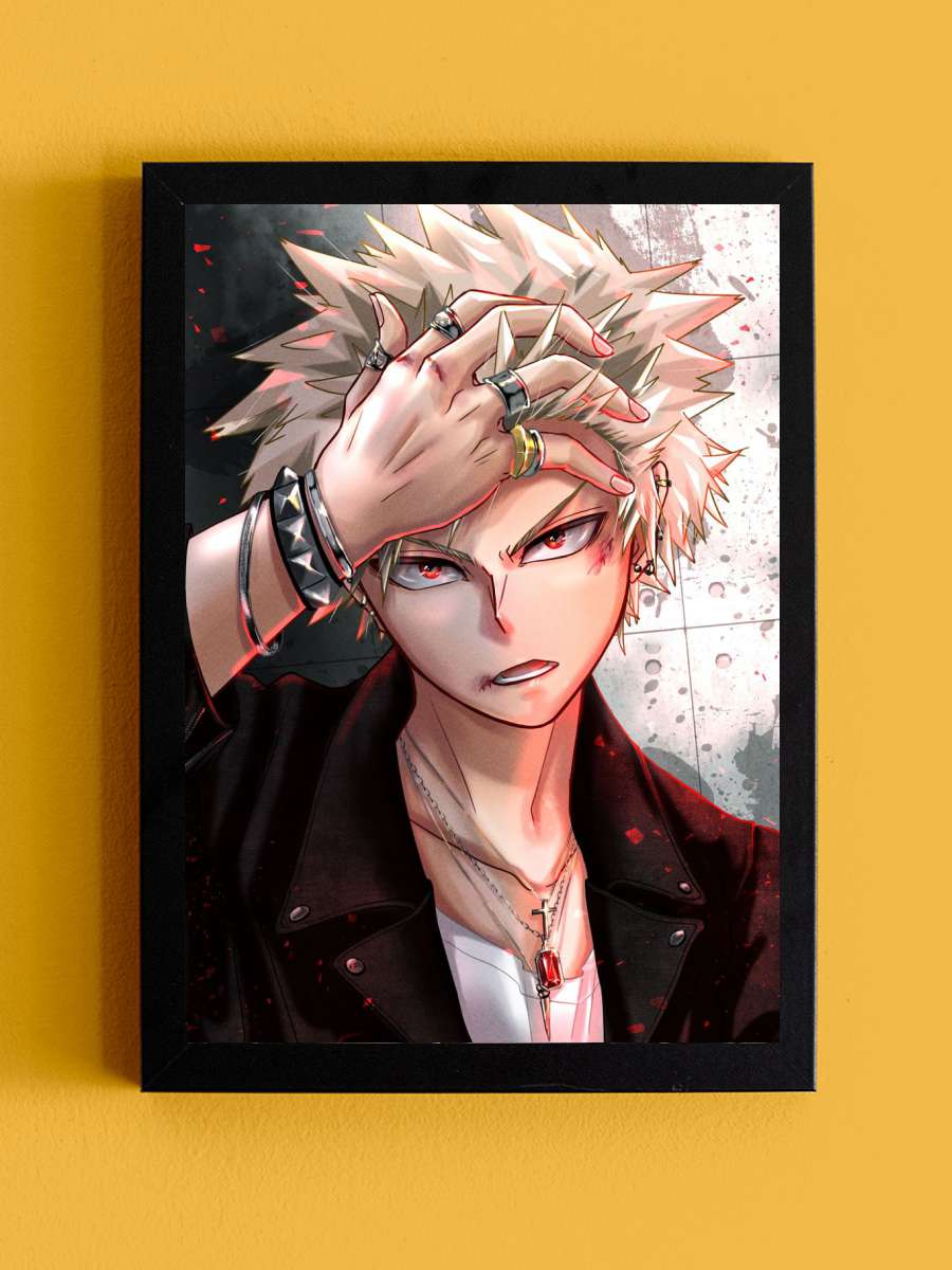 Bakugo Katsuki Cute Anime Tablo Siyah Çerçeveli Yüksek Kalite Anime Duvar Poster Tablo - En İyi Fiyatlarla