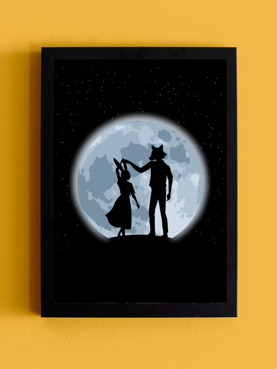 Beasts under the moon Anime Tablo Siyah Çerçeveli Yüksek Kalite Anime Duvar Poster Tablo - En İyi Fiyatlarla