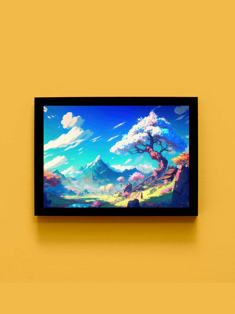 Beautiful Nature Anime Tablo Siyah Çerçeveli Yüksek Kalite Anime Duvar Poster Tablo - En İyi Fiyatlarla