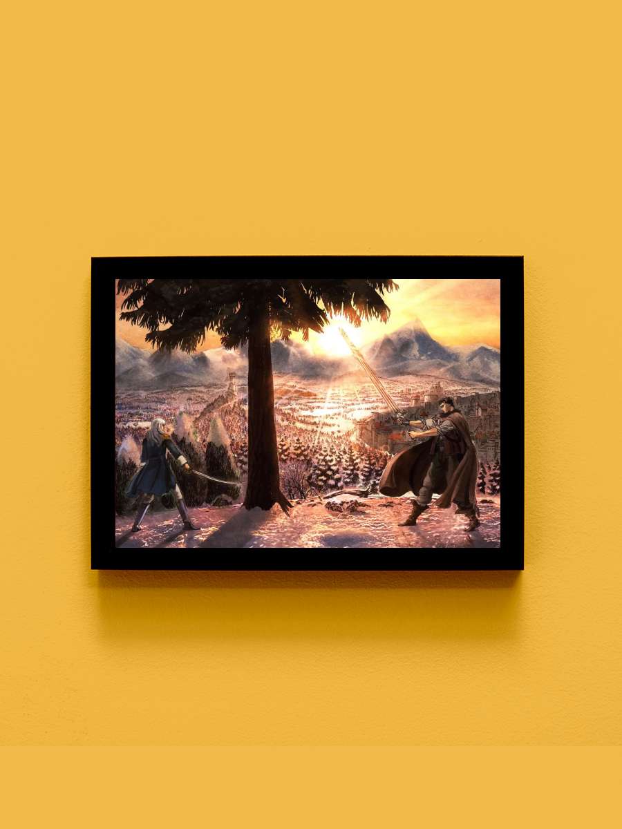 Berserk Art Anime Tablo Siyah Çerçeveli Yüksek Kalite Anime Duvar Poster Tablo - En İyi Fiyatlarla