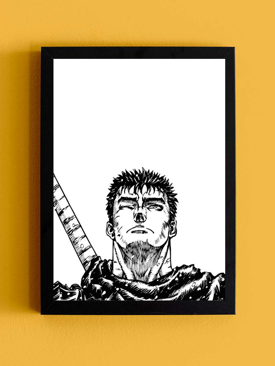 Berserk Guts Art Anime Tablo Siyah Çerçeveli Yüksek Kalite Anime Duvar Poster Tablo - En İyi Fiyatlarla