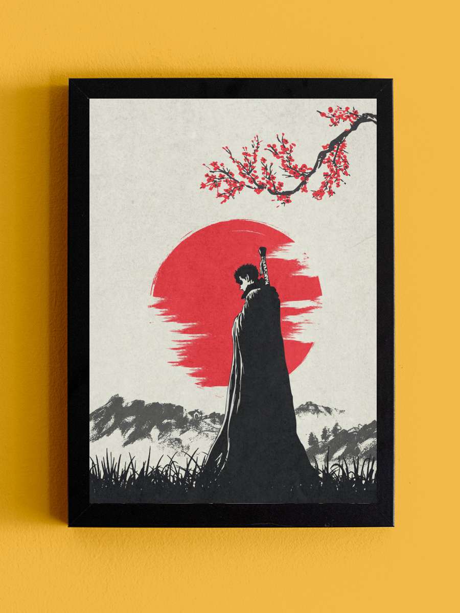 Berserk Guts Vintage Anime Tablo Siyah Çerçeveli Yüksek Kalite Anime Duvar Poster Tablo - En İyi Fiyatlarla