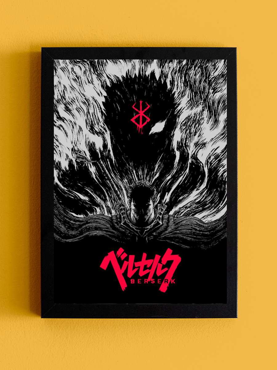Berserk  Anime Tablo Siyah Çerçeveli Yüksek Kalite Anime Duvar Poster Tablo - En İyi Fiyatlarla