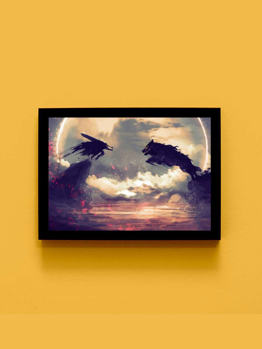 berserk Anime Tablo Siyah Çerçeveli Yüksek Kalite Anime Duvar Poster Tablo - En İyi Fiyatlarla