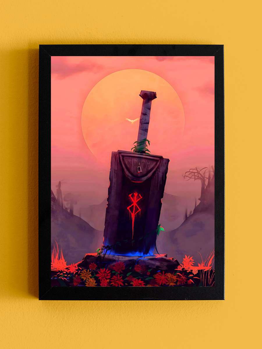 Berserk Anime Tablo Siyah Çerçeveli Yüksek Kalite Anime Duvar Poster Tablo - En İyi Fiyatlarla