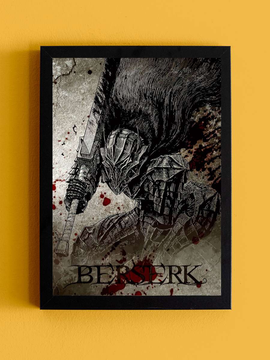 Berserk Anime Tablo Siyah Çerçeveli Yüksek Kalite Anime Duvar Poster Tablo - En İyi Fiyatlarla