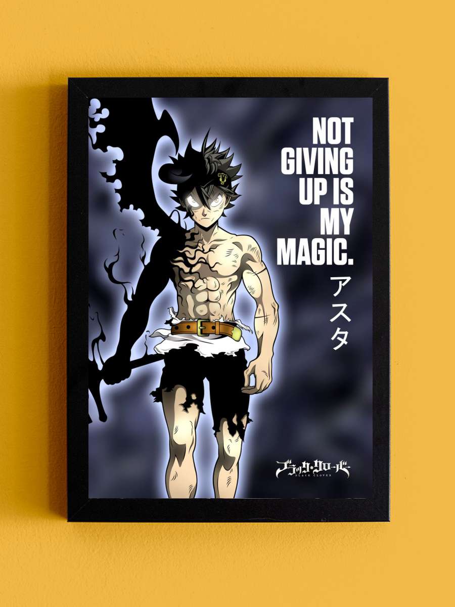 Best Anime Quotes Asta Anime Tablo Siyah Çerçeveli Yüksek Kalite Anime Duvar Poster Tablo - En İyi Fiyatlarla