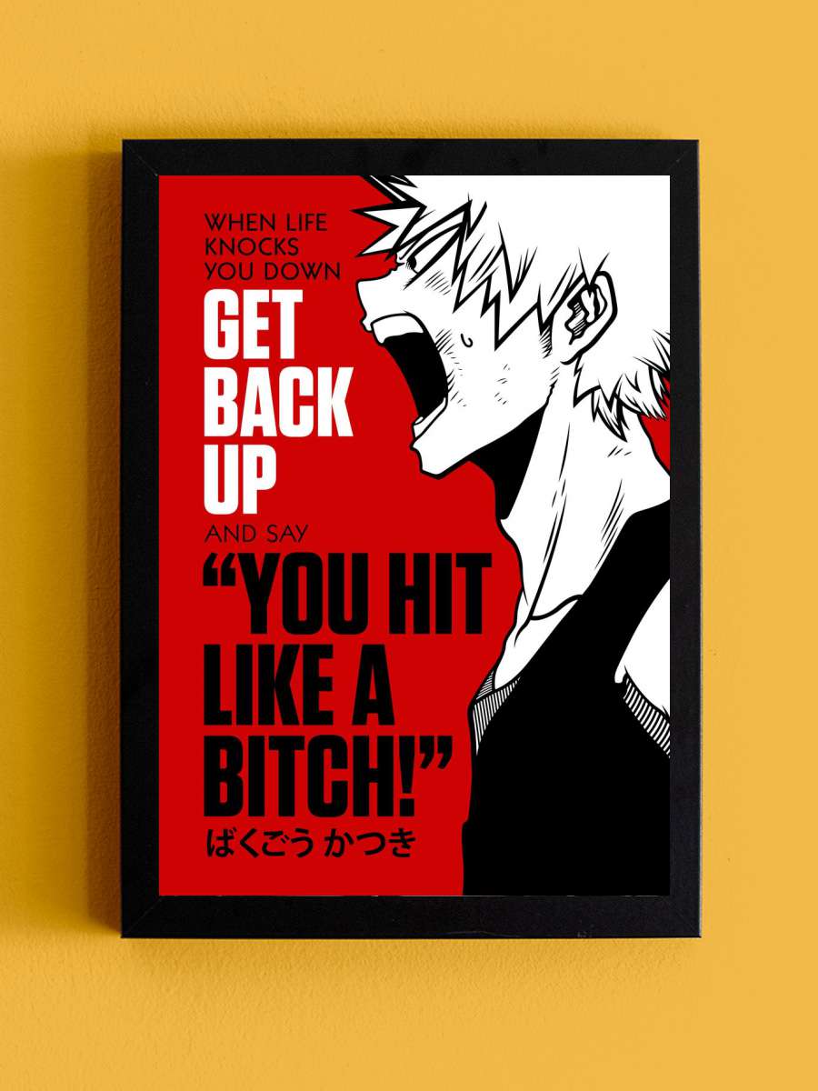 Best Anime Quotes Back Up Anime Tablo Siyah Çerçeveli Yüksek Kalite Anime Duvar Poster Tablo - En İyi Fiyatlarla