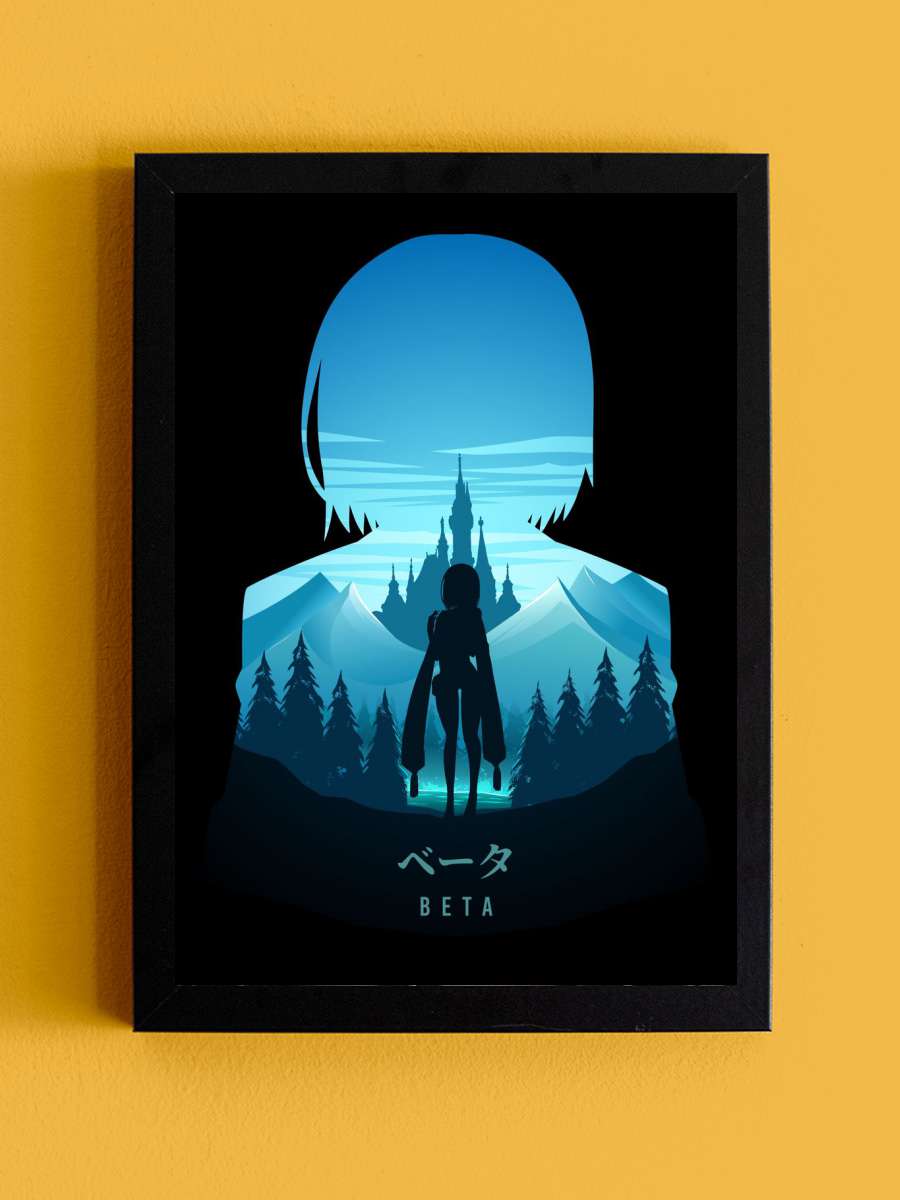 Beta Shadow Garden Anime Tablo Siyah Çerçeveli Yüksek Kalite Anime Duvar Poster Tablo - En İyi Fiyatlarla