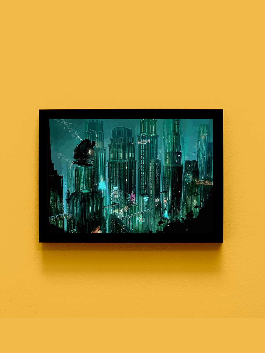 bioshock city of rapture Anime Tablo Siyah Çerçeveli Yüksek Kalite Anime Duvar Poster Tablo - En İyi Fiyatlarla